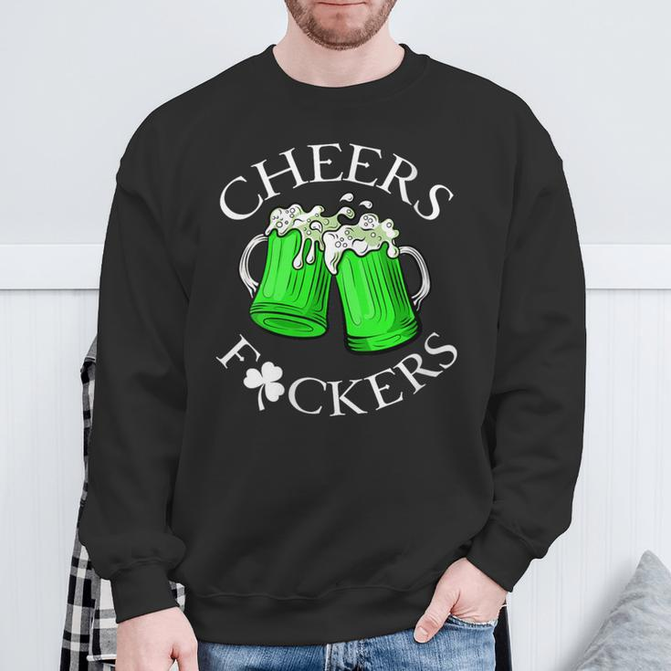 Cheers FCkers St Patrick's Day Lucky Sweatshirt Gifts for Old Men