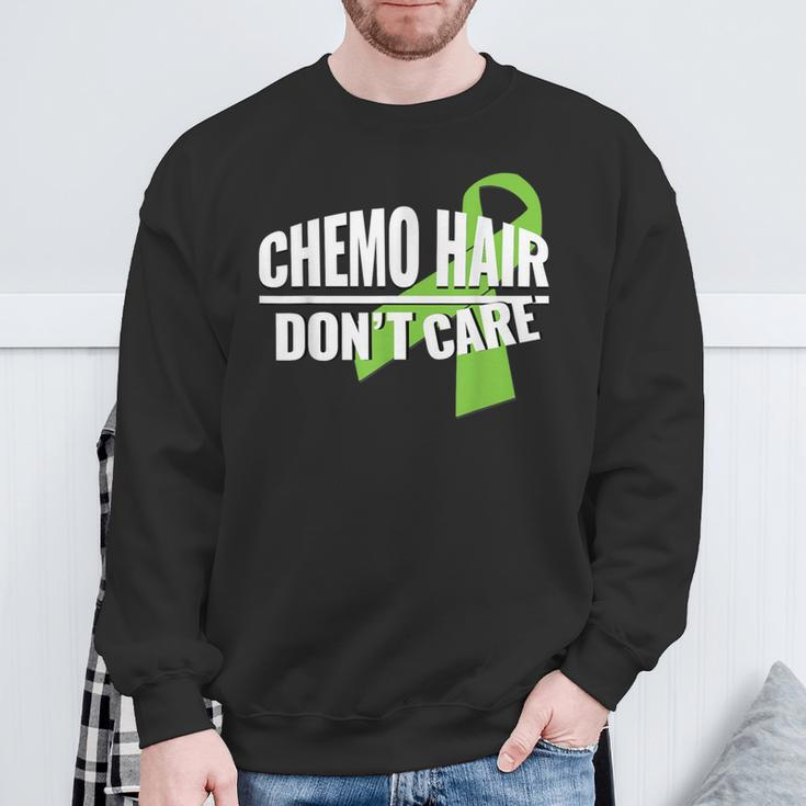 Chemo Hair Don't Care B Cell Lymphoma Cancer Sweatshirt Gifts for Old Men