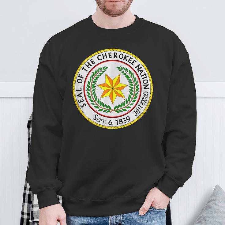 Cherokee Nation Seal Native American Indian Honor Roots Sweatshirt Gifts for Old Men