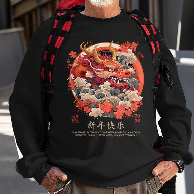 Chinese Lunar New Year Dragon Traits 2024 Year Of The Dragon Sweatshirt Gifts for Old Men