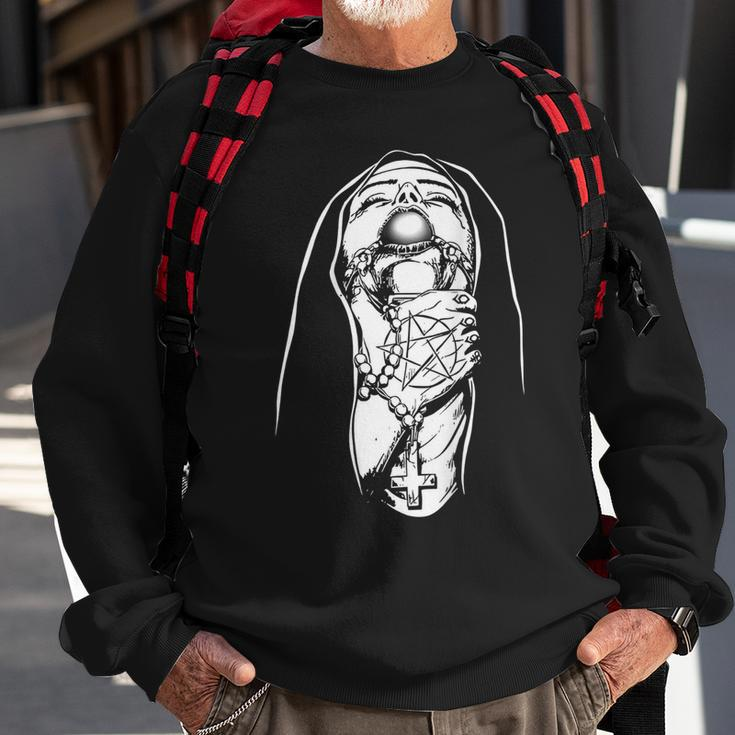 Choked Up Nun Sweatshirt Gifts for Old Men