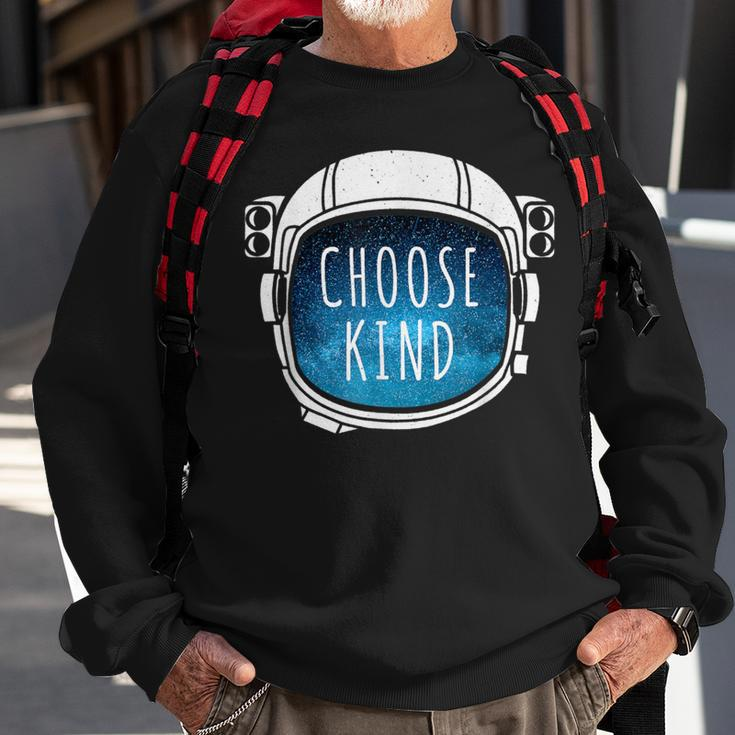 Choose Kind Anti-Bullying Astronaut HelmetSweatshirt Gifts for Old Men