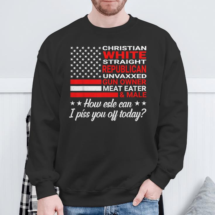 Christian White Straight Republican Unvaxxed Gun Owner Sweatshirt Gifts for Old Men