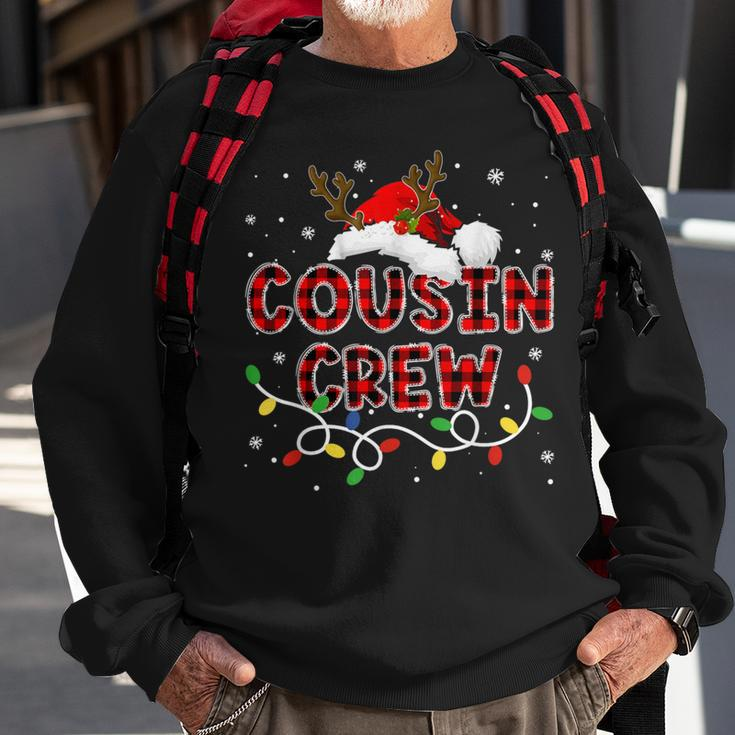 Christmas Cousin Crew Buffalo Plaid Family Xmas Pajamas Pjs Sweatshirt Gifts for Old Men