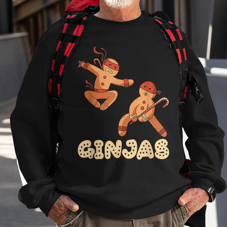 Christmas Ginjas Ninja Gingerbread Man Sweatshirt Gifts for Old Men