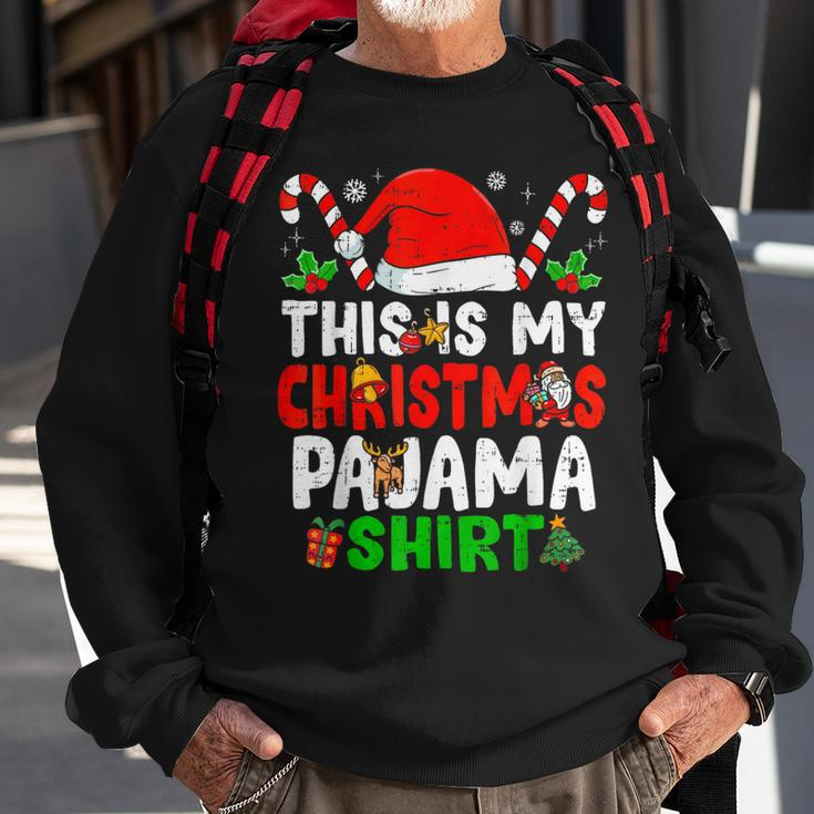 This Is My Christmas Pajama Christmas Sweatshirt Gifts for Old Men