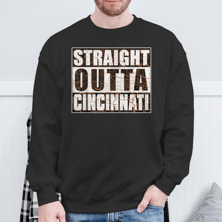 Cincinnati Straight Outta Cincinnati Hometown Pride Sweatshirt Gifts for Old Men
