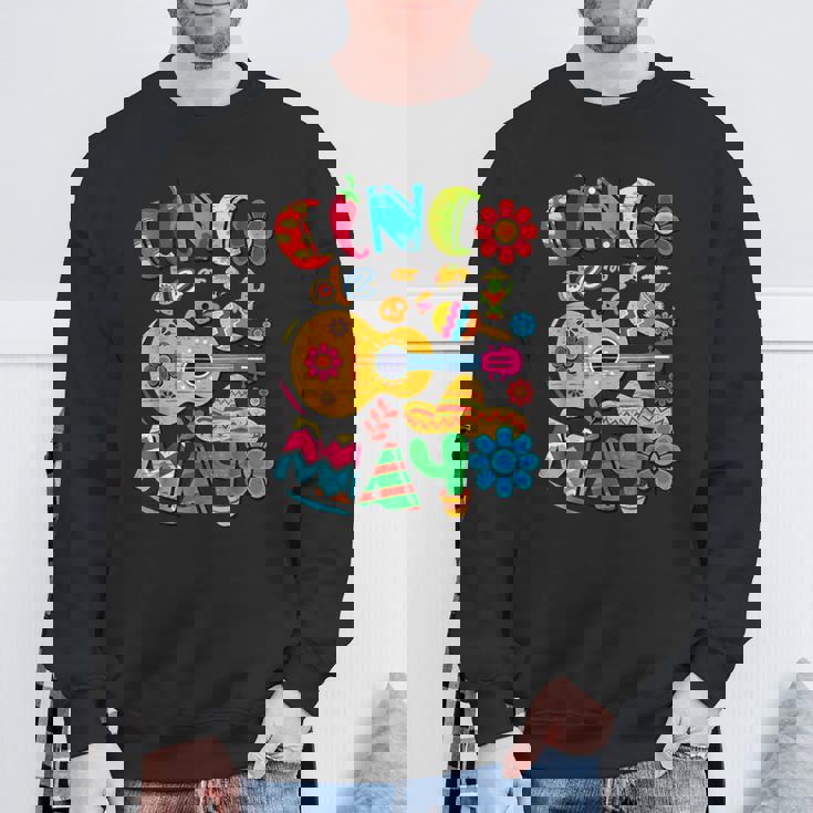 Cinco De Mayo Mexican Taco Guitar Fiesta Cinco De Mayo Sweatshirt Gifts for Old Men