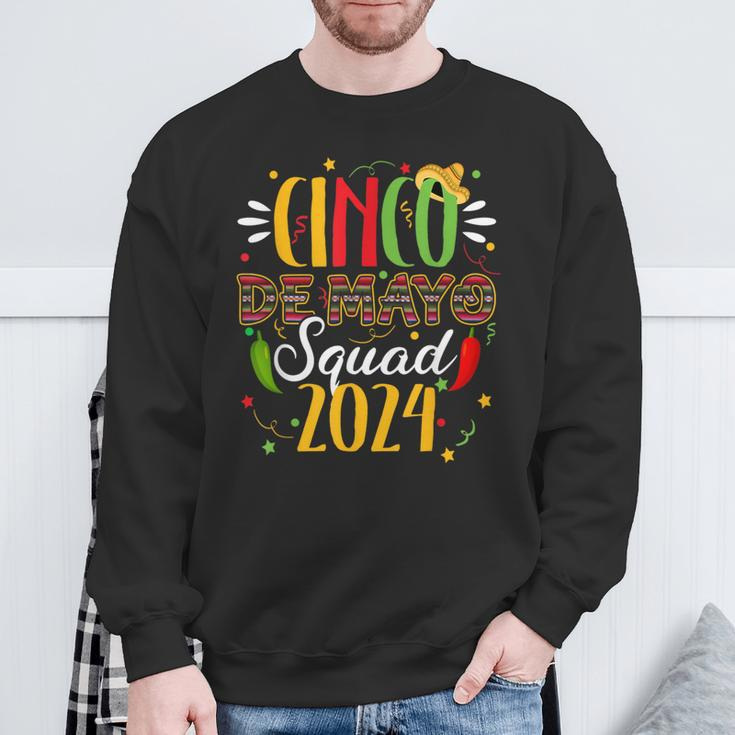 Cinco De Mayo Squad 2024 Family Matching Mexican Party Sweatshirt Gifts for Old Men