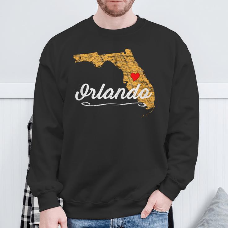 City Of Orlando Florida Vacation Souvenir Merch -Graphic Sweatshirt Gifts for Old Men