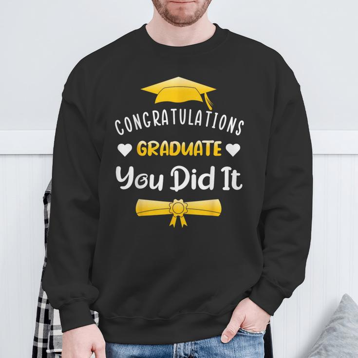 Class Of 2024 Graduate You Did It Congratulations Sweatshirt Gifts for Old Men