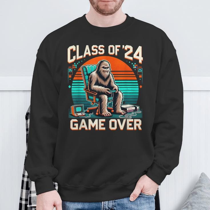 Class Of 2024 Graduation Seniors 24 Gamer Game Over Sweatshirt Gifts for Old Men