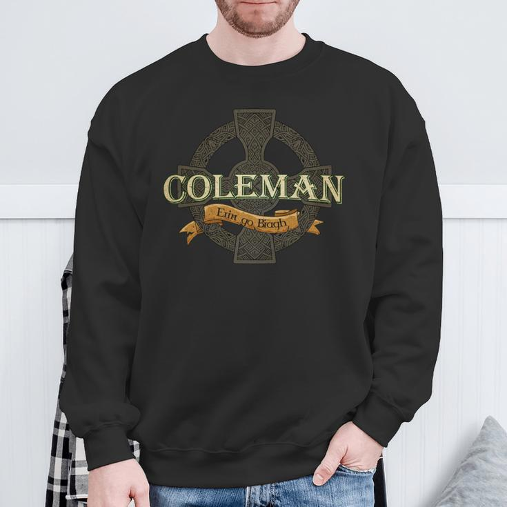 Coleman Irish Surname Coleman Irish Family Name Celtic Cross Sweatshirt Gifts for Old Men