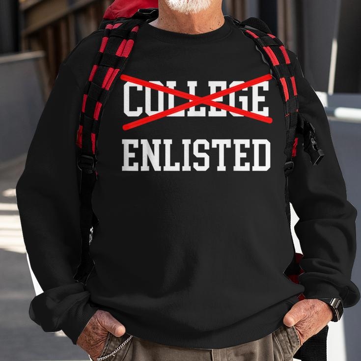 College Enlisted Veteran Day Sweatshirt Gifts for Old Men