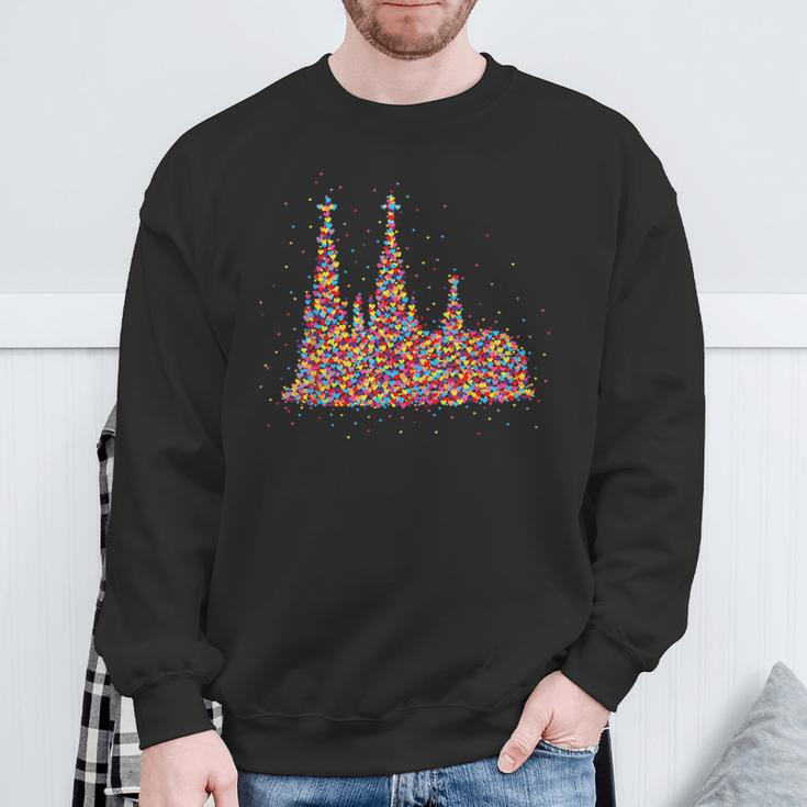 Cologne Cathedral Carnival Confetti Idea S Sweatshirt Geschenke für alte Männer