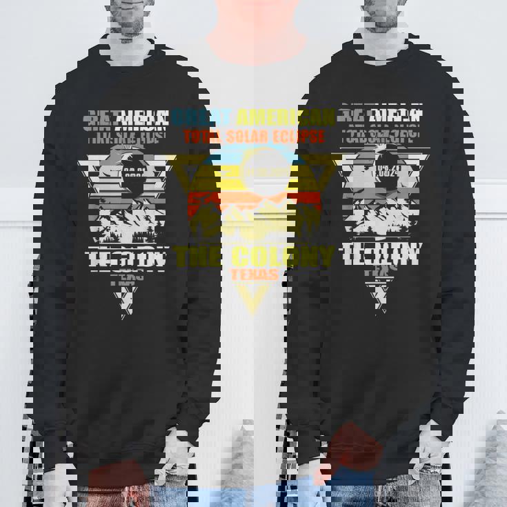 The Colony Texas Total Solar Eclipse 2024 Sweatshirt Gifts for Old Men