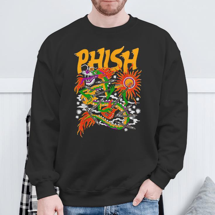 Colorful Phish-Jam Tie-Dye For Fisherman Fish Graphic Sweatshirt Gifts for Old Men