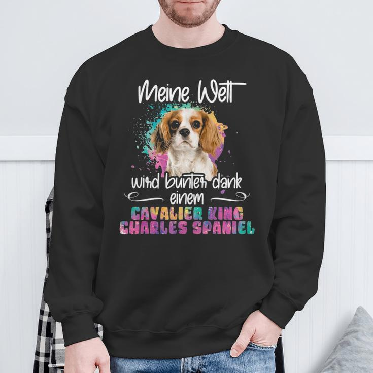 Colourful Cavalier King Charles Spaniel Dog Mummy Sweatshirt Gifts for Old Men