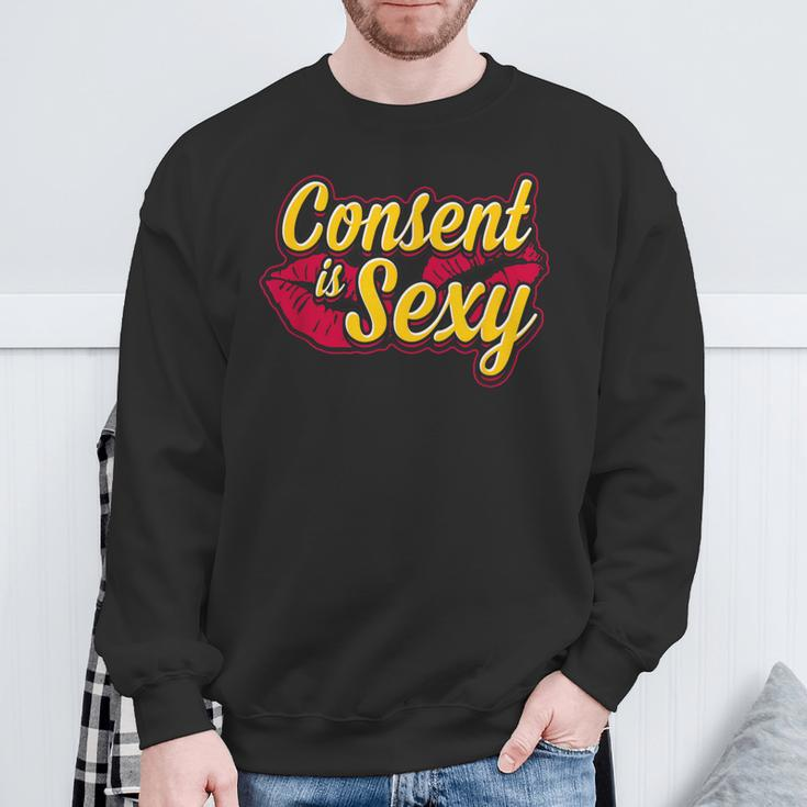 The Consent Is SexySweatshirt Gifts for Old Men