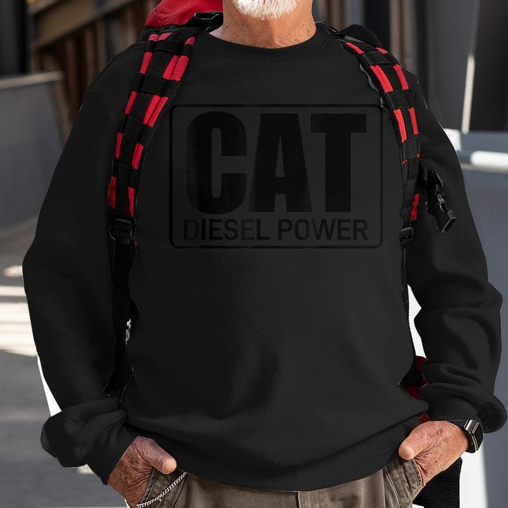 Construction Machines Cat I Love Diesel Power Driver Machineist Sweatshirt Gifts for Old Men