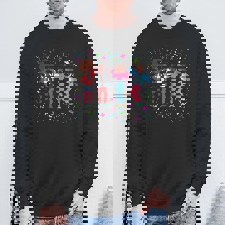 Cool African American 80'S Ns Retro Fashion Disco Culture Sweatshirt Gifts for Old Men