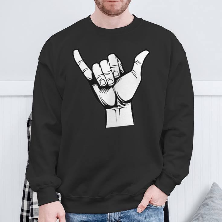 Cool Shaka Brah Hand Sign Hawaii Surf Culture Sweatshirt Gifts for Old Men