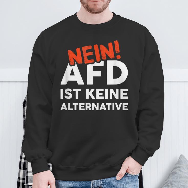 Cooles Mit Spruch Gegen Afd Rassismus Gewalt & Hass Sweatshirt Geschenke für alte Männer