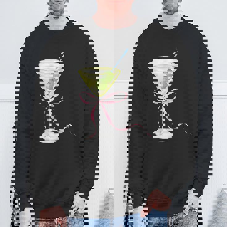 Coquette Bow With Martini Coquette Aesthetic Sweatshirt Gifts for Old Men