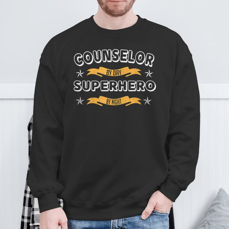 Counselor By Day Superhero By Night Sweatshirt Gifts for Old Men