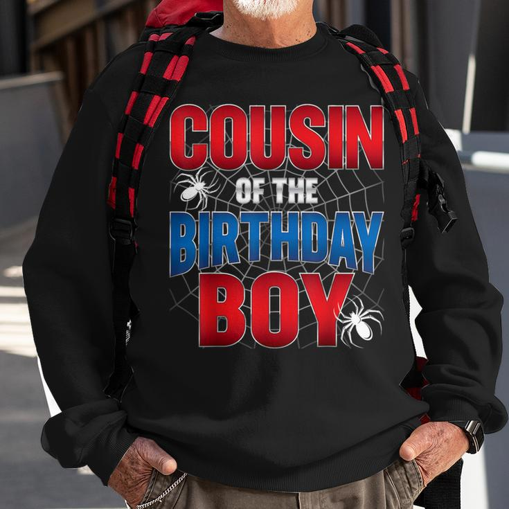 Cousin Of The Birthday Boy Costume Spider Web Birthday Party Sweatshirt Gifts for Old Men