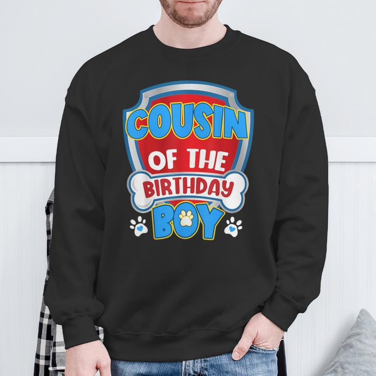 Cousin Of The Birthday Boy Dog Paw Family Matching Sweatshirt Gifts for Old Men