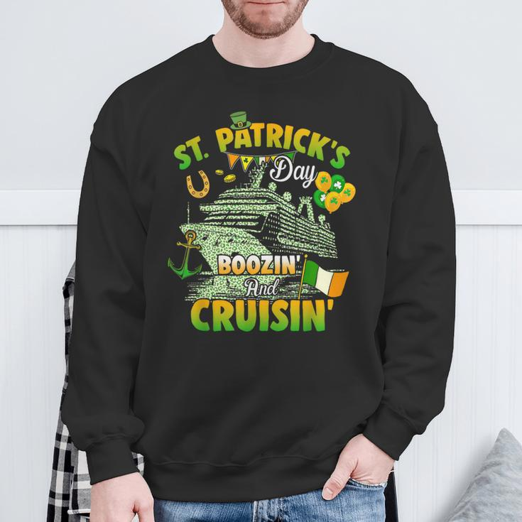 Cruisin And Boozin 2024 St Patrick Day Matching Family Sweatshirt Gifts for Old Men