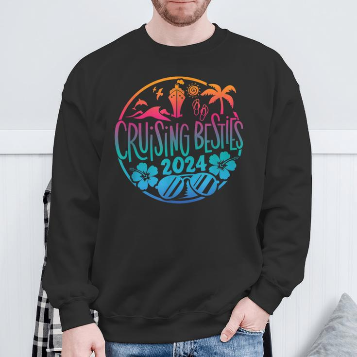Cruising Besties 2024 Friends Vacation Cruise Sweatshirt Gifts for Old Men