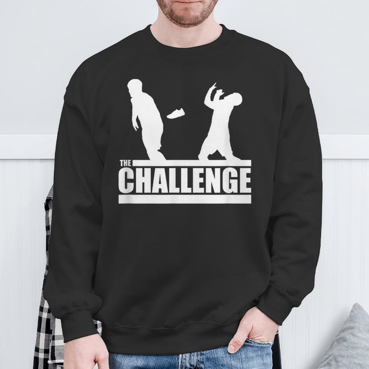 The Ct Wes Challenge Who Throws A Shoe Sweatshirt Gifts for Old Men