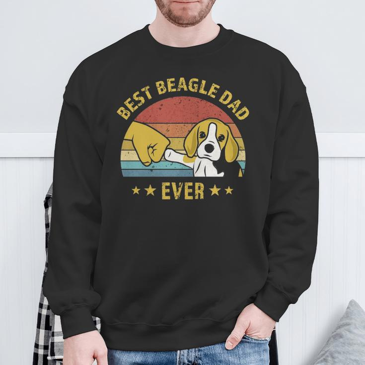 Cute Best Beagle Dad Ever Retro Vintage Puppy Lover Sweatshirt Gifts for Old Men
