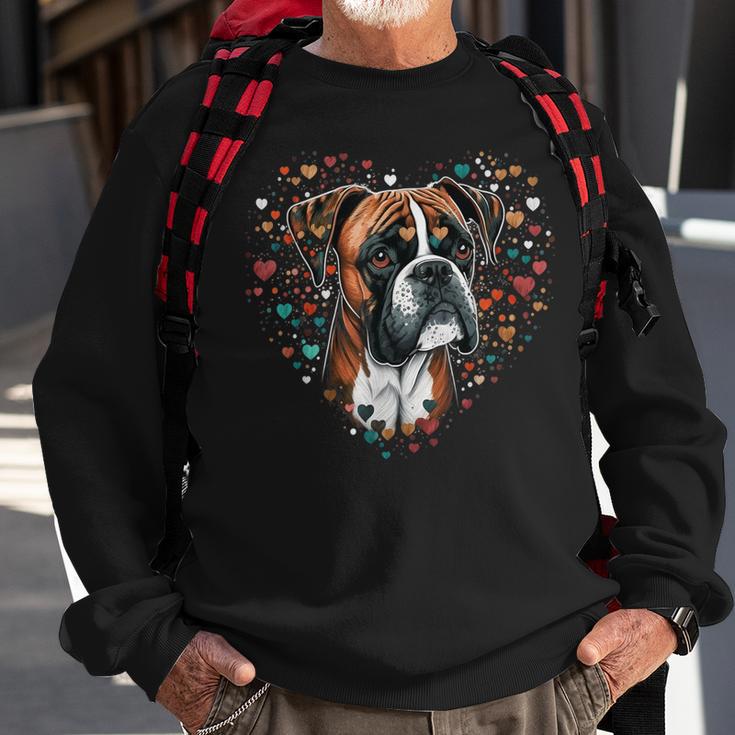 Cute Boxer Dog On Boxer Dog Lover Sweatshirt Gifts for Old Men