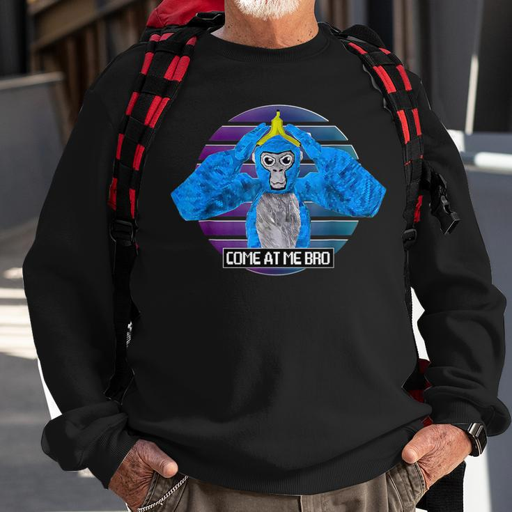 Cute Come At Me Bro Gorilla Gamer Monke Tag Vr Sweatshirt Gifts for Old Men
