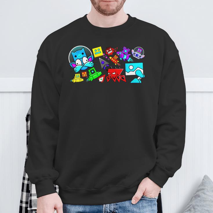 Cute Geometry Video Game Graphic Birthday Sweatshirt Gifts for Old Men