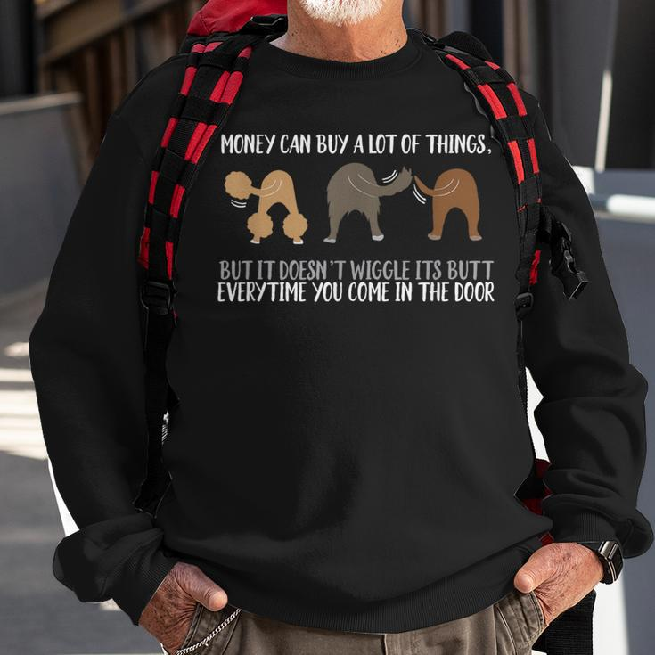 Cute Rescue Dog Lovers Wiggle Butt Sweatshirt Gifts for Old Men