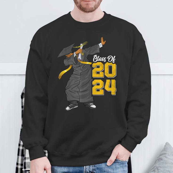 Dabbing Graduation Class Of 2024 African Junenth Sweatshirt Gifts for Old Men