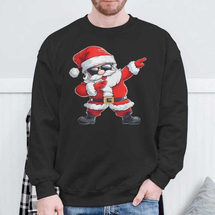 Dabbing Santa Claus With Christmas Hat Santa Claus Sweatshirt Geschenke für alte Männer