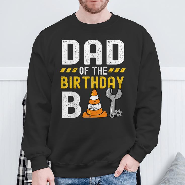 Dad Of The Birthday Boy Construction Worker Birthday Party Sweatshirt Gifts for Old Men