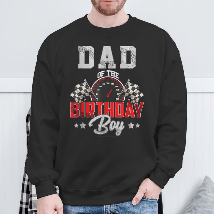Dad Of The Birthday Boy Race Car Racing Car Driver Sweatshirt Gifts for Old Men