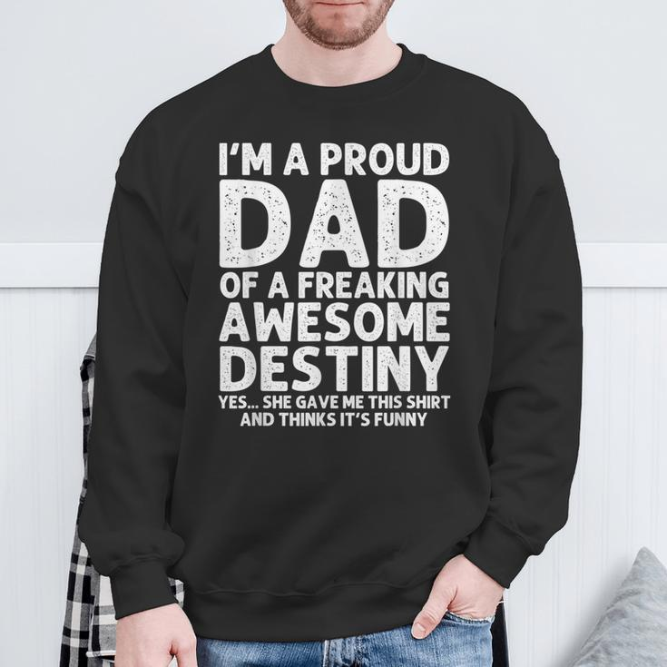 Dad Of Destiny Father's Day Personalized Name Sweatshirt Gifts for Old Men