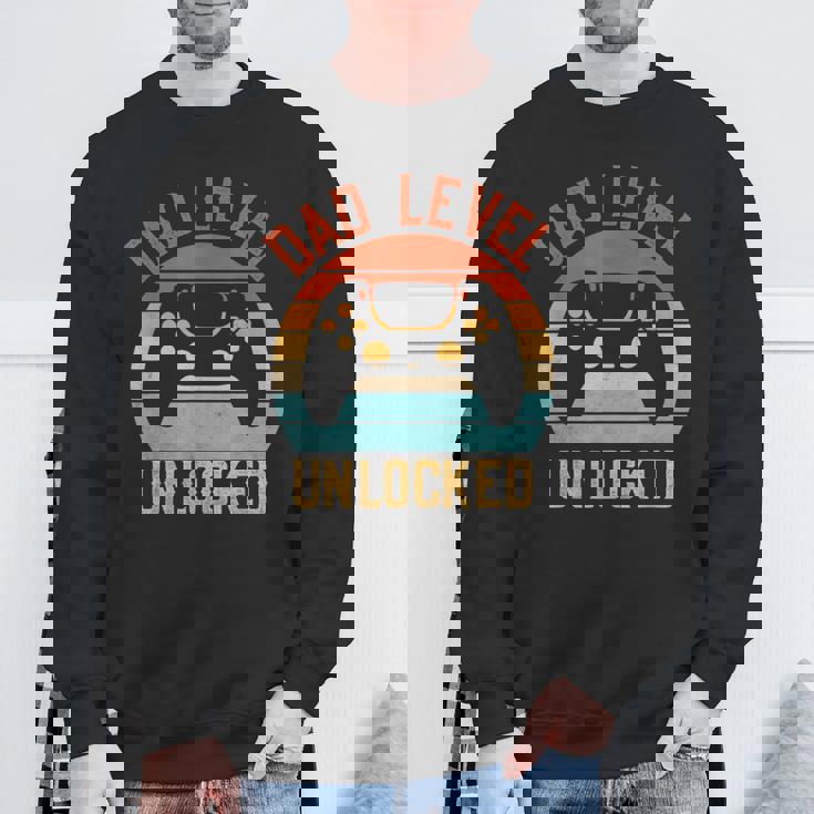 Dad Level Unlocked Game Lover Gamer Soon To Be Fathers Day Sweatshirt Gifts for Old Men