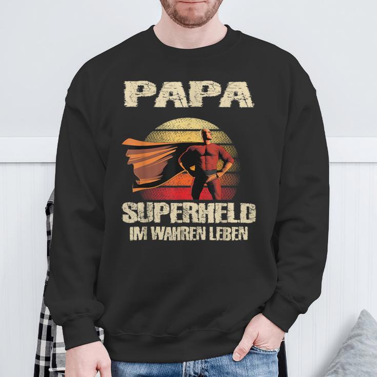 Dad Superhero Im Wahren Leben Dad Father Sweatshirt Geschenke für alte Männer