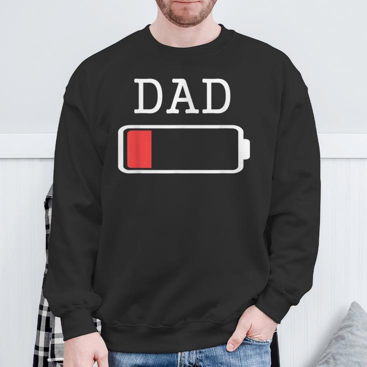 Daddy Low Battery Empty Matching Father Sweatshirt Gifts for Old Men