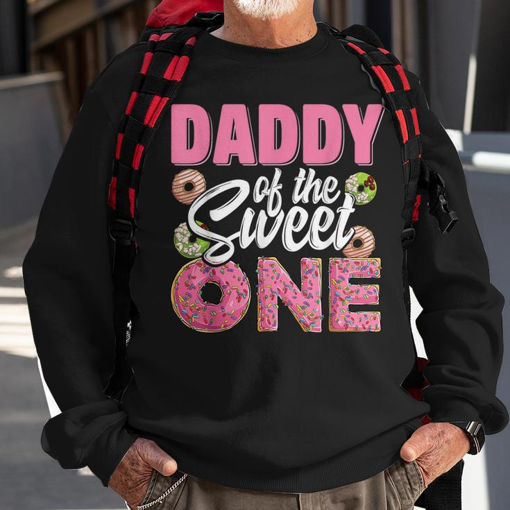 Daddy Of The Sweet One Birthday 1St B-Day Donut One Party Sweatshirt Gifts for Old Men