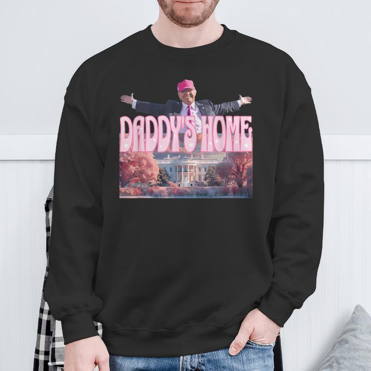 Daddy's Home Real Donald Pink Preppy Edgy Good Man Trump Sweatshirt Gifts for Old Men