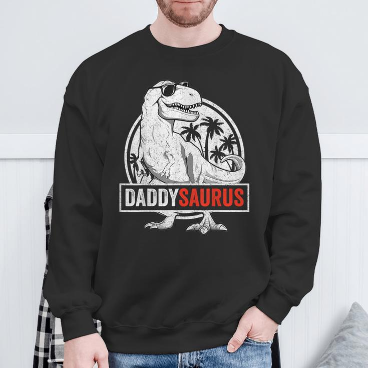 Daddysaurus Dad Fathers DayRex Dinosaur Sweatshirt Gifts for Old Men